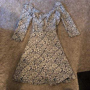 Hollister Black and White Flower Dress